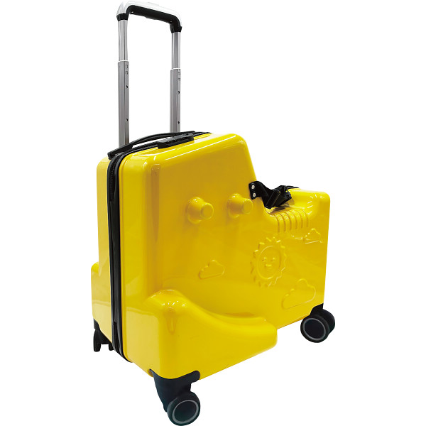 子供が乗れるスーツケースレモンイエロー