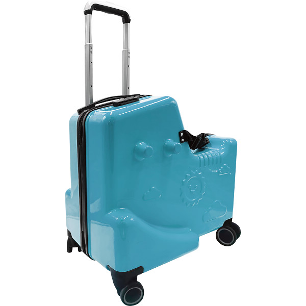子供が乗れるスーツケースソーダブルー