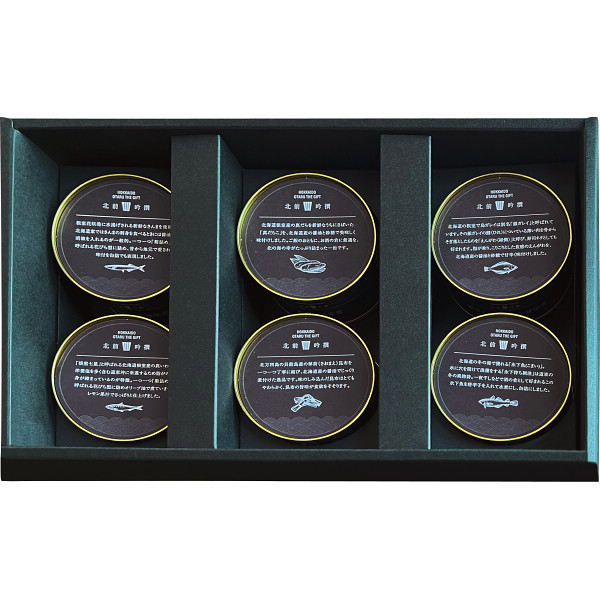 小樽百貨ＵＮＧＡ↑　北前吟撰北海道海の幸　缶詰６種セット