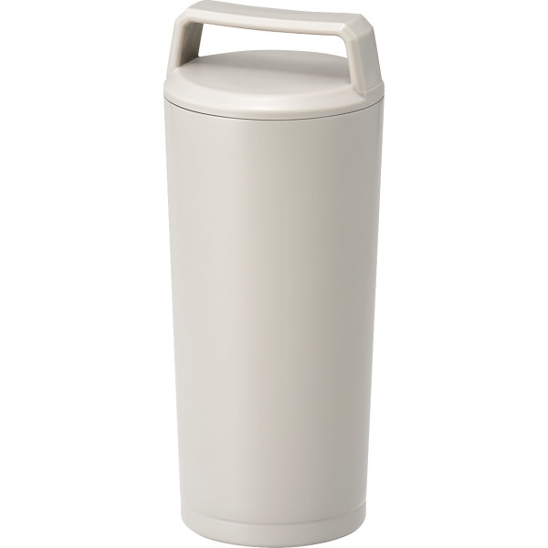 ハンドル付ステンレスタンブラー（３６０ｍｌ）グレージュ