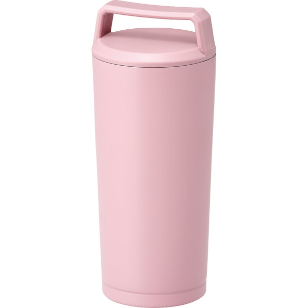 ハンドル付ステンレスタンブラー（３６０ｍｌ）ピンク