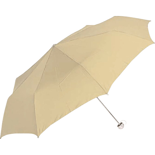 アルミ軽量 ３段折り畳み傘ベージュ