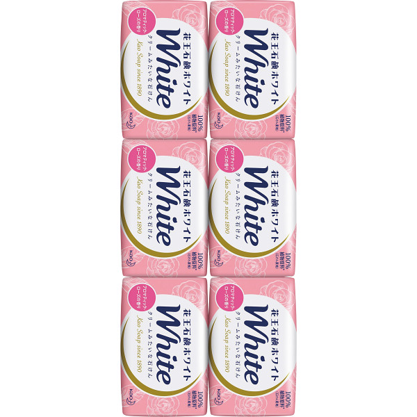 花王 石鹸ホワイト普通サイズ（６個）アロマティックローズの香り