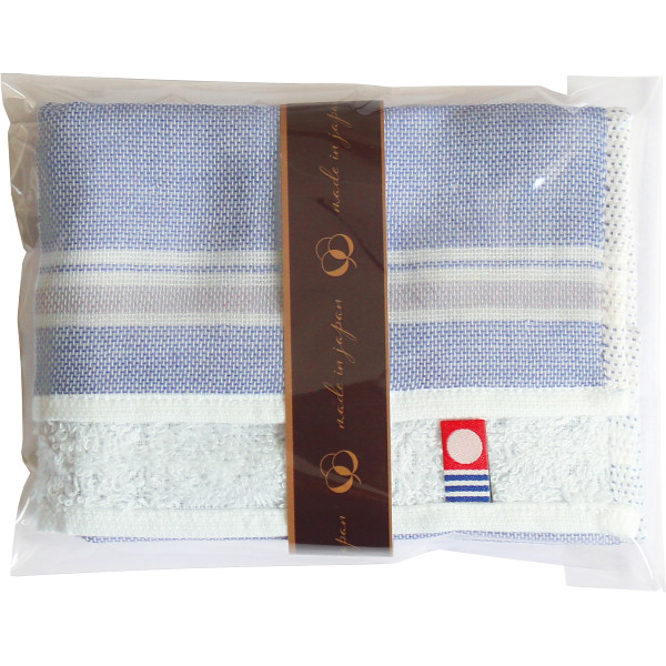 今治　パイル＆ガーゼハンカチ（袋入）ネイビー