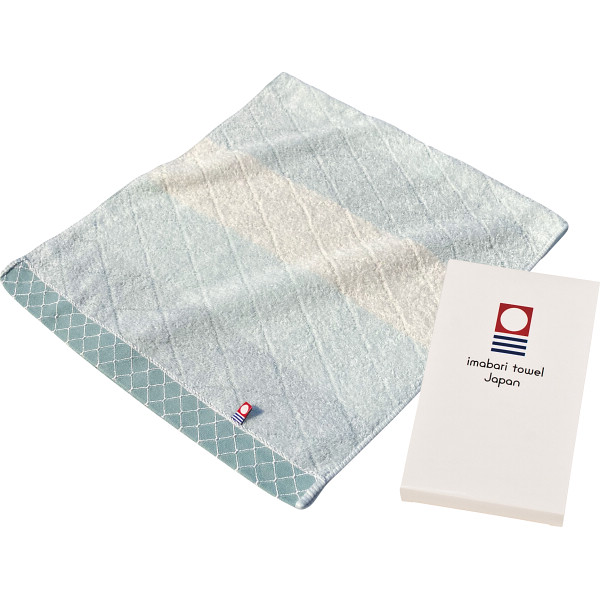 和布小紋（モダン）　フェイスタオルグリーン