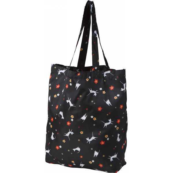 くろちく 和柄エコバッグ（小）白猫