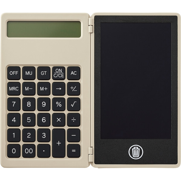 電卓付き電子メモ（４．４インチ）グレージュ