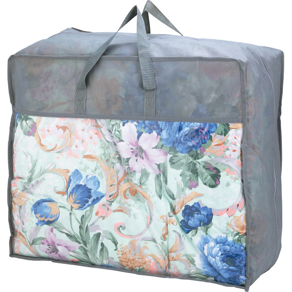 羽根ふとんバッグ入りブルー