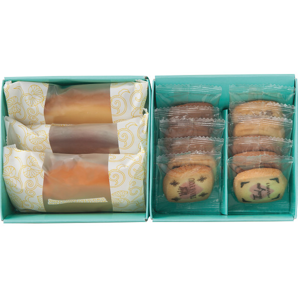 ありがとうクッキー＆カットバームクーヘン（お名入れ）