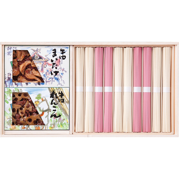 池利　今半佃煮と紅白うどん詰合せ（お名入れ）