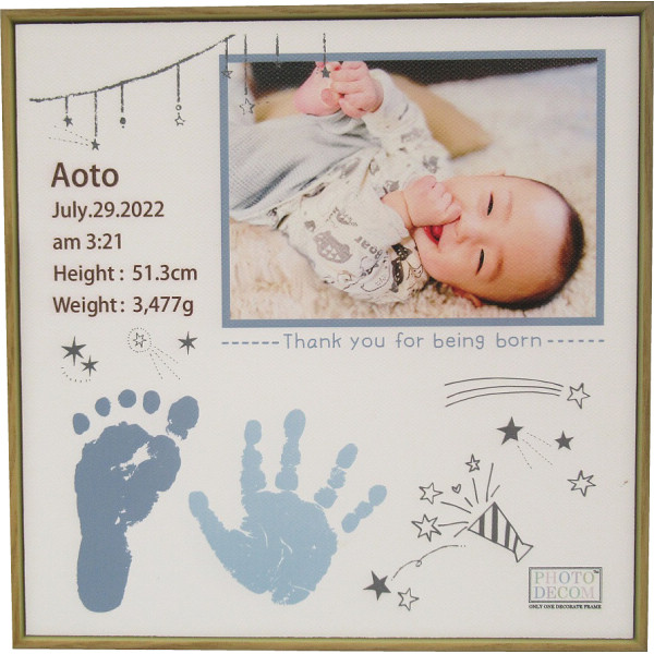 フォトデコムマカロンカラーキャンバス手形足形（お仕立券）