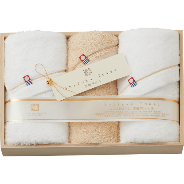 今治謹製 至福タオル フェイス・ウォッシュタオルセット（木箱入）