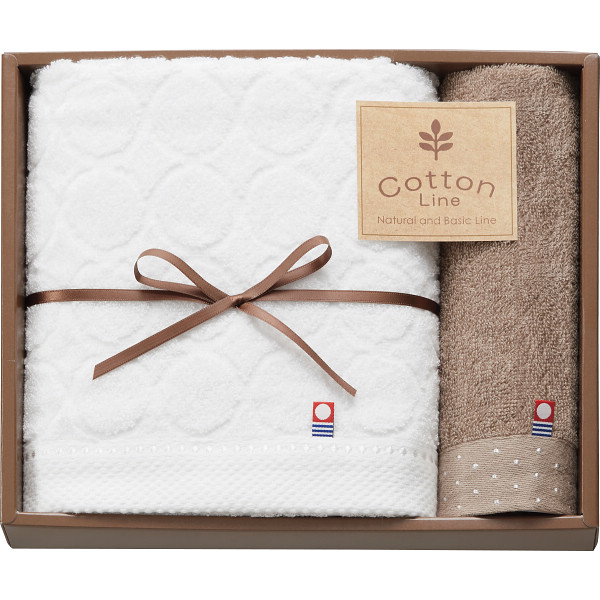 コットンライン コンパクトバス・ハンドタオルセット