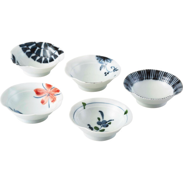 古染絵変り なぶり小付揃