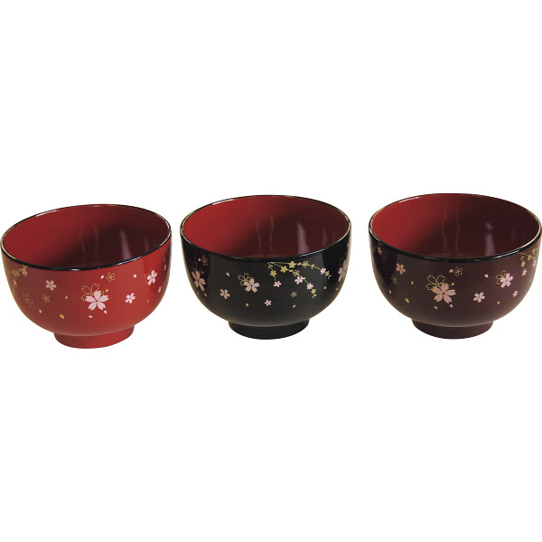 レンジ・食洗機対応山中塗汁椀揃えしだれ桜