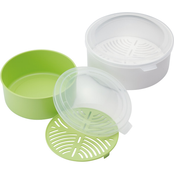 レンジ蒸し器 ２点セット（目皿付）