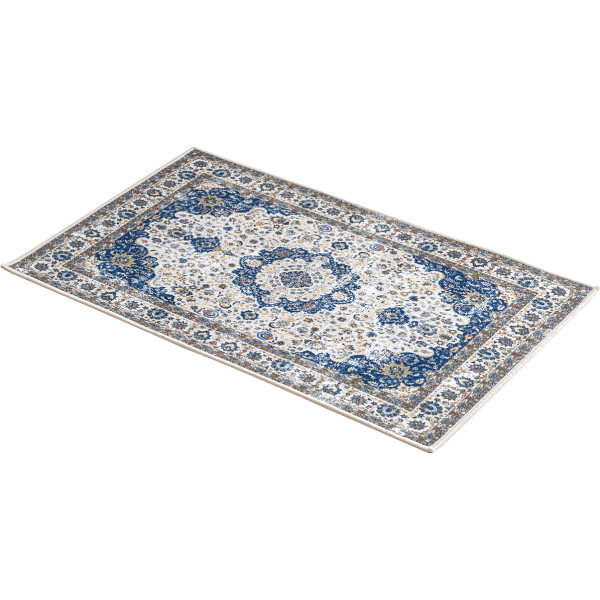 つまづきにくい薄型玄関マットブルー