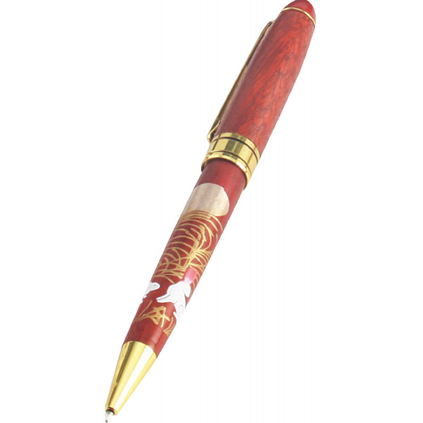 加賀蒔絵木製漆芸ボールペン月うさぎ