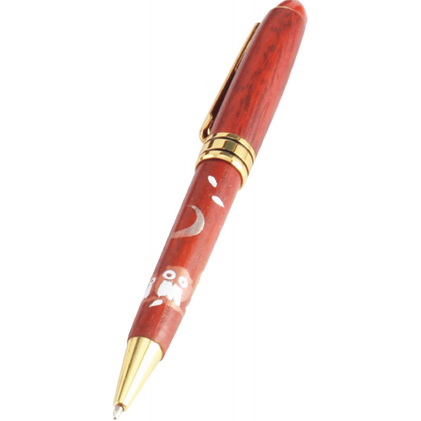 加賀蒔絵木製漆芸ボールペンふくろう