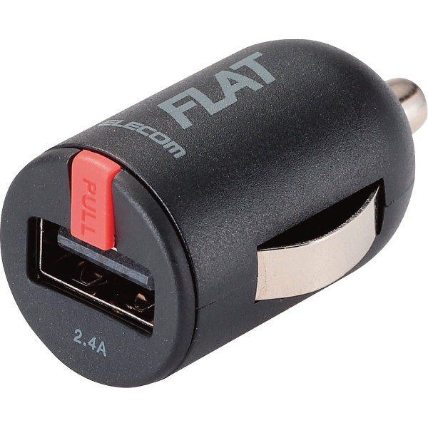 エレコム　シガーチャージャー　１ＵＳＢポート　２．４Ａブラック