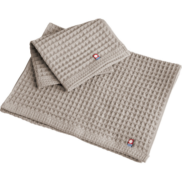 今治ワッフルソフト　フェイス・ハンドタオルセットブラウン