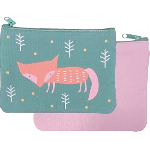 イッソ・エッコ　マルチポーチグリーン・キツネ