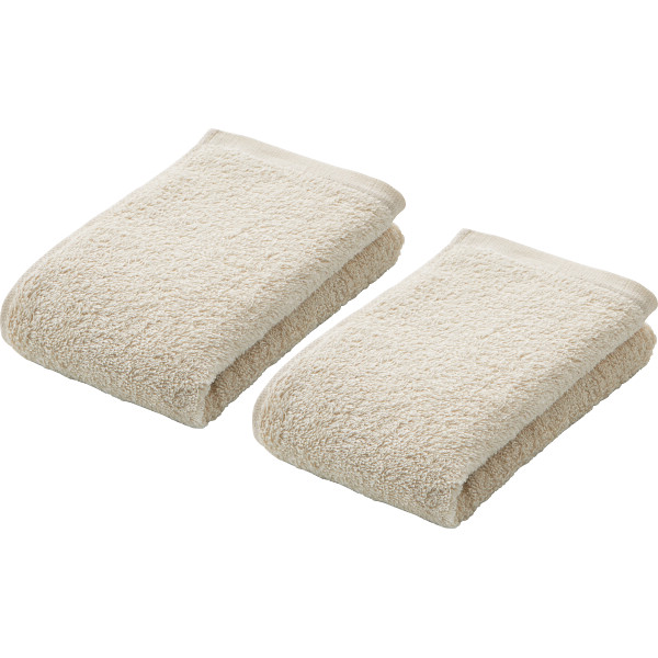 オーガニックコットン　フェイスタオル２枚セット