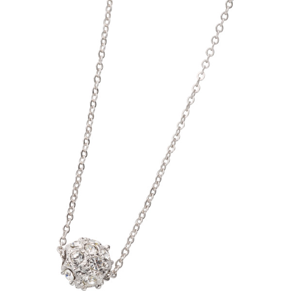 ドゥーナイスクラップ クリスタルボールネックレスシルバー