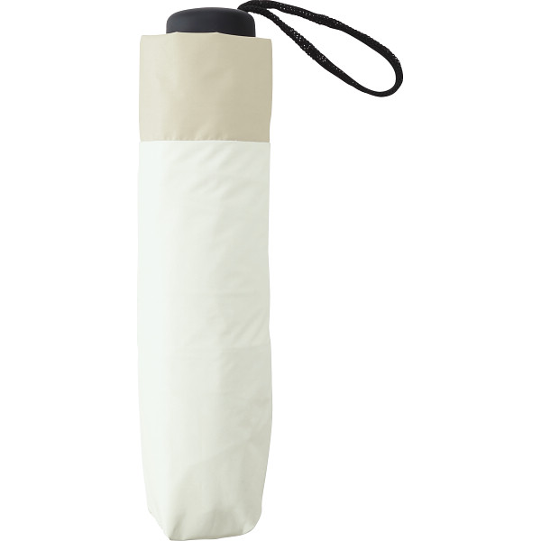 ジミージー　晴雨兼用ＵＶ加工　折りたたみ傘（５５ｃｍ）遮熱タイプオフホワイト・ベージュ２