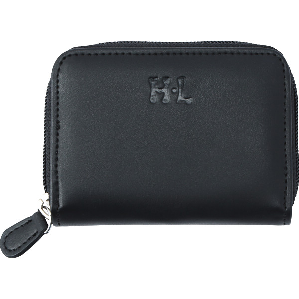 アッシュエル ラウンドファスナー小銭入れブラック