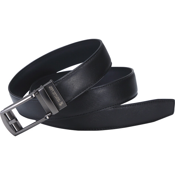 ハートオブライオン　アジャストフリー　サフィアーノレザーベルトブラック