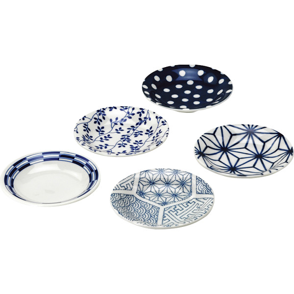 染小紋 取皿５枚揃