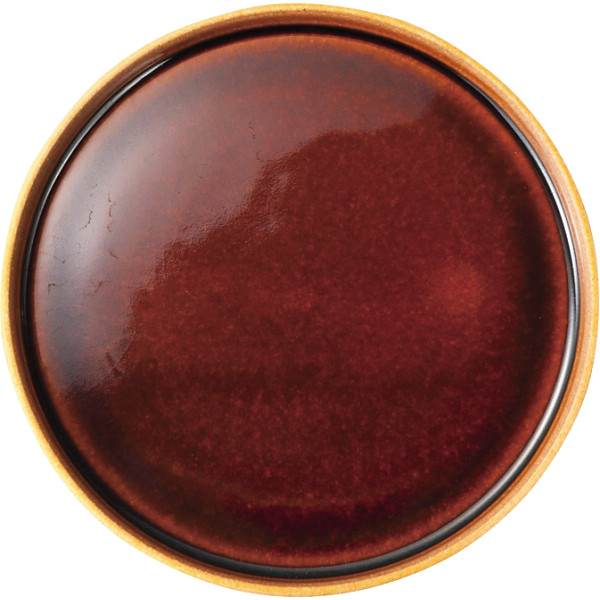 信楽焼　ディープブレス　２３ｃｍプレートキャラメル