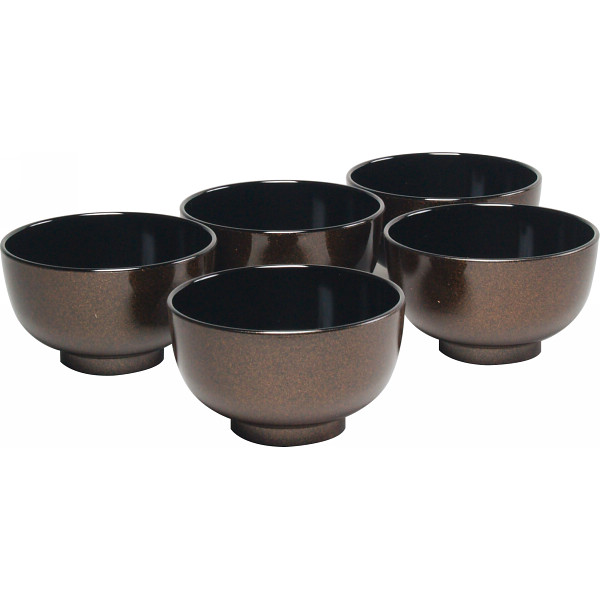 ラメ塗 汁椀５客揃