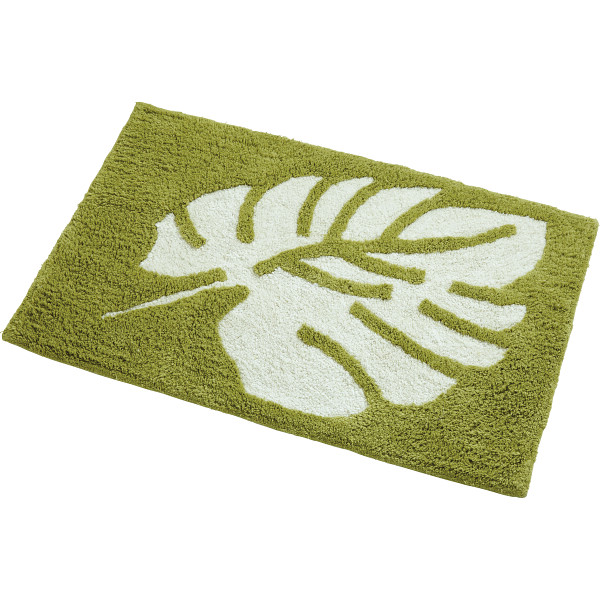 インドマット モンステラグリーン