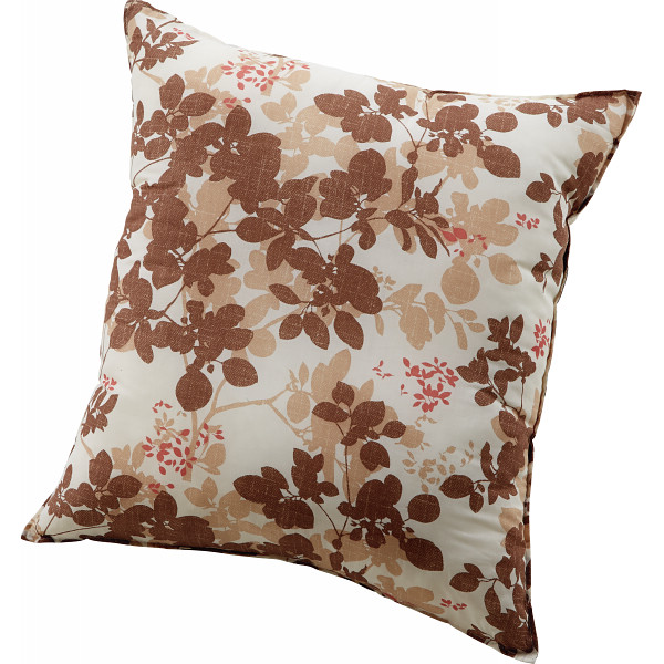 大判クッション（リーフ）ブラウン