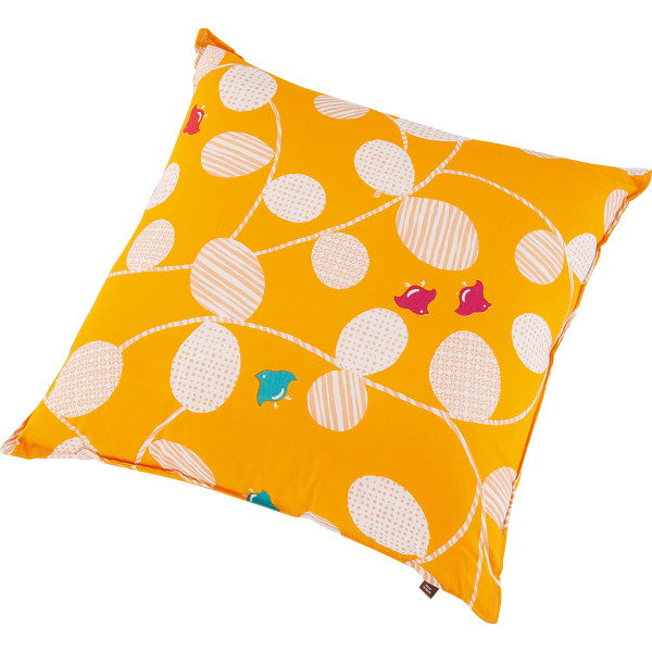 クッション　ちどりオレンジ