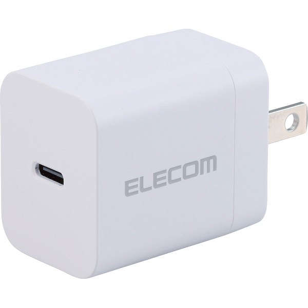 エレコム　Ｔｙｐｅ－Ｃ充電器　ＰＤ２０Ｗ　折りたたみプラグホワイト
