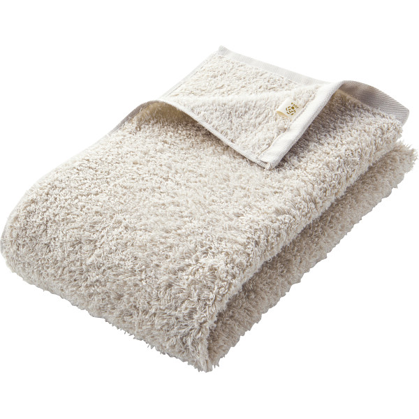 グランフランセヌーベル　オーガニックコットン　ロングパイル　フェイスタオルアイボリー