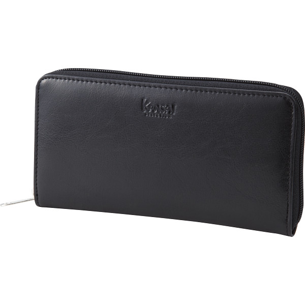 カンサイセレクション　ラウンドファスナー長財布ブラック
