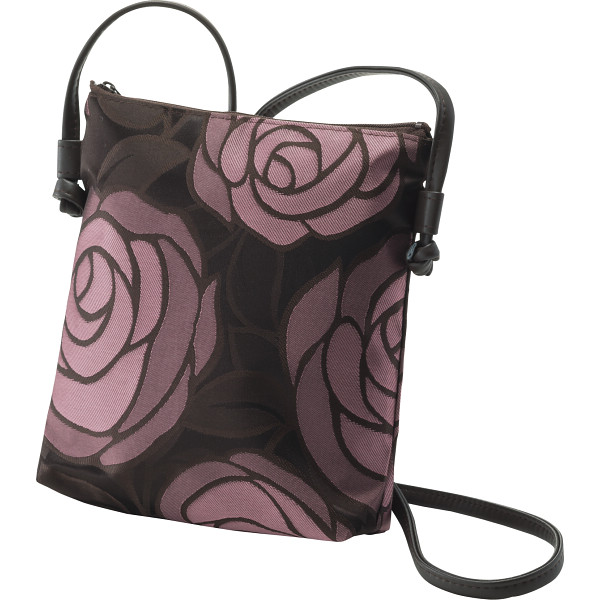 桐生織ジャガードポシェットピンク