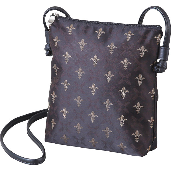 桐生織ジャガードポシェットブラック