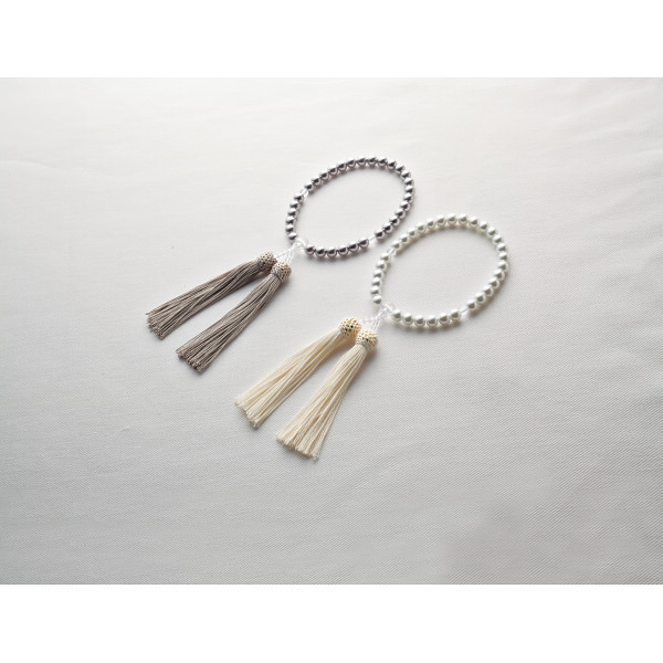 パール念珠グレー