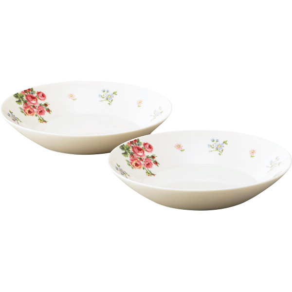 ローラアシュレイ バンチェッドロージズ ペアパスタセット