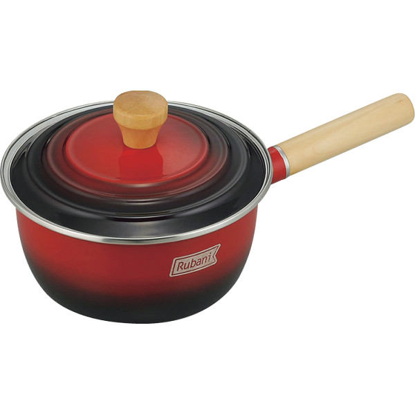 ルバーニ ホーロー片手鍋（１８ｃｍ）レッド