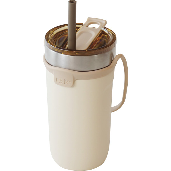 トート　ストロー付３Ｗａｙタンブラーアイボリー