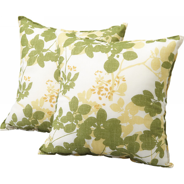 トスクッション２個セット（リーフ）グリーン