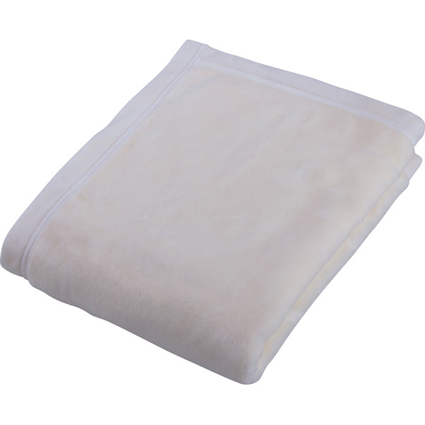 やわらかコットン１００％綿マイヤーひざ掛け白