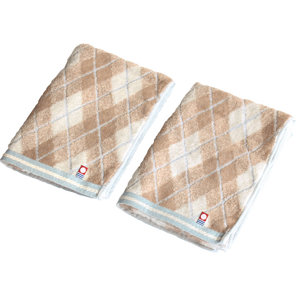 今治スイート＆チェック　フェイスタオル２枚セット