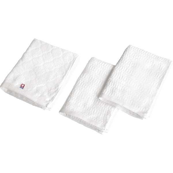 今治＆泉州　白の贅沢　フェイス・スリムフェイスタオルセット